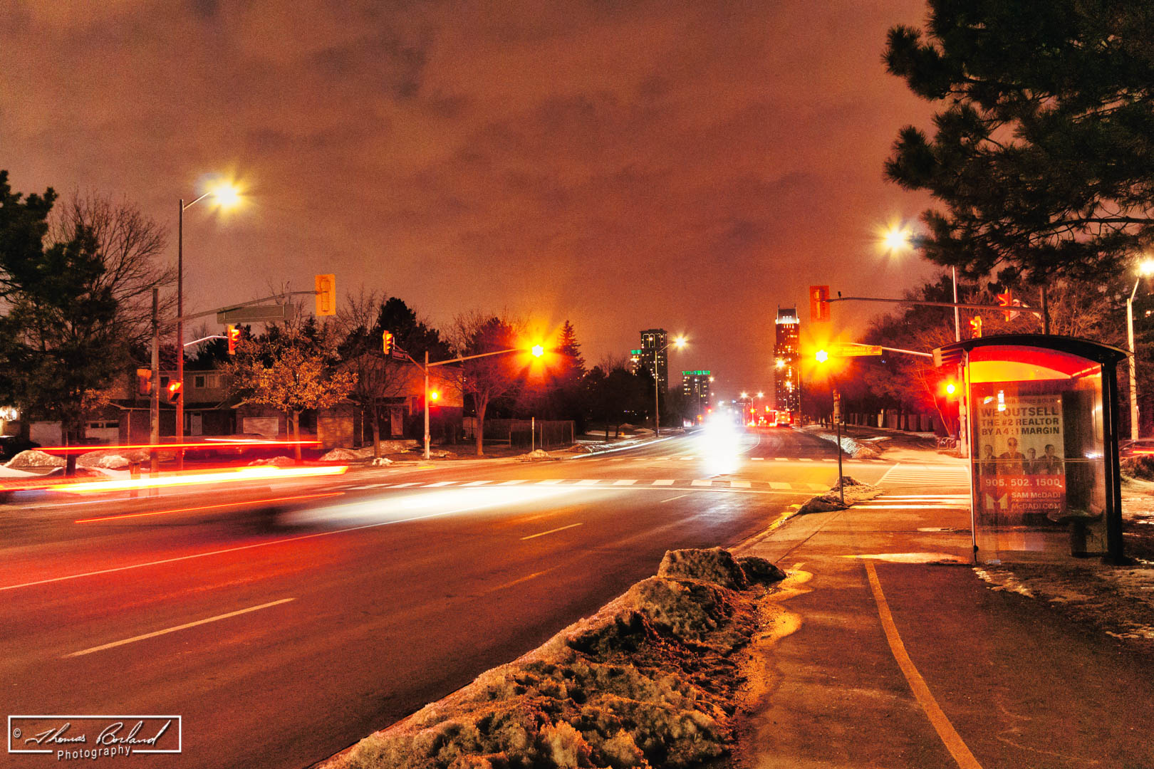 Traffic Lights At Night